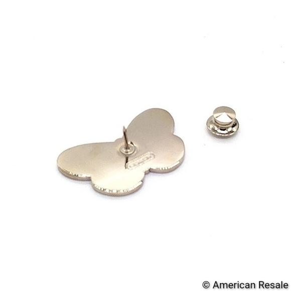 Vintage COACH Yellow Enamel Butterfly Lapel Pin Brooch Purse Backpack Pin Charm - Picture 6 of 7